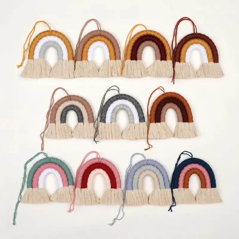 3 Layers INS Nordic Home Weaving Rainbow Tapestry Cotton Hand-Woven Color Ornaments Children Room Decoration Tassel Wall Hanging
3 Layers INS Nordic Home Weaving Rainbow Tapestry Cotton Hand-Woven Color Ornaments Children Room Decoration Tassel Wall Hanging