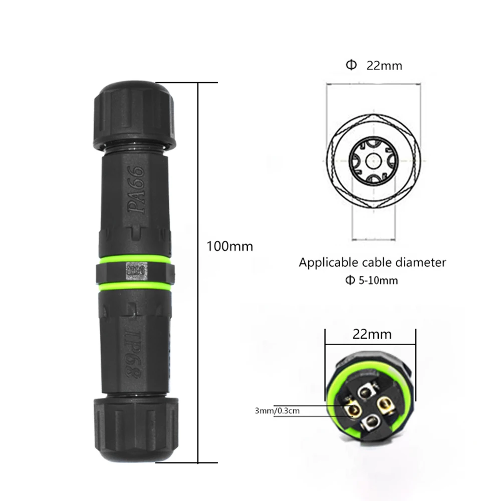 M16 Junction Box Outdoor 2 Way 4Pin Waterproof IP68 Electrical Cable Connector For LED Floor Heating Outdoor Street Light Ect
M16 Junction Box Outdoor 2 Way 4Pin Waterproof IP68 Electrical Cable Connector For LED Floor Heating Outdoor Street Light Ect