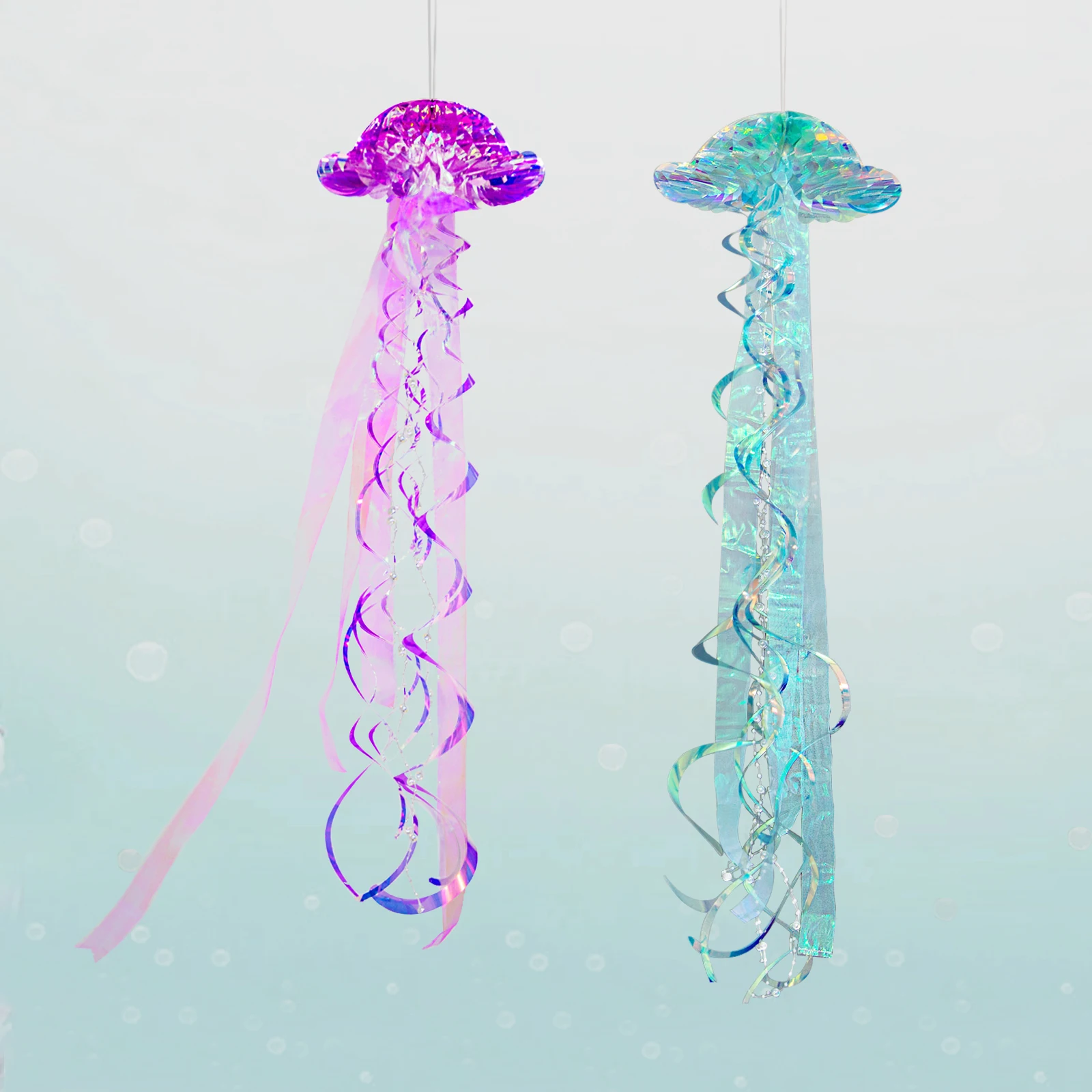 2Pcs Iridescent Shiny Rose Purple Blue Jellyfish Ornaments For Mermaid Theme Under the Sea Party Girl Birthday DIY Decorations
2Pcs Iridescent Shiny Rose Purple Blue Jellyfish Ornaments For Mermaid Theme Under the Sea Party Girl Birthday DIY Decorations