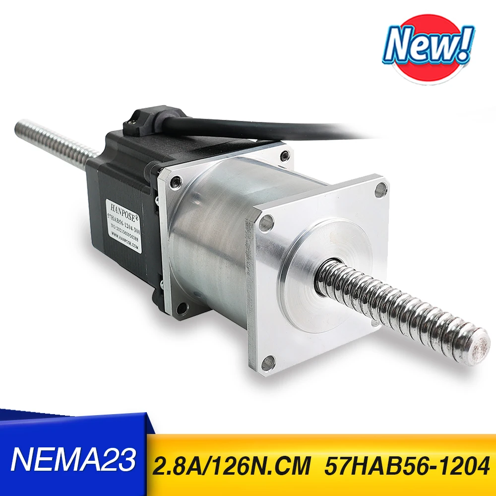 Шаговый двигатель NEMA23 с шариковым винтом 57HAB56-SFU1240 126n. Cm 2.8A 300-500 мм 57 шариковый шаговый двигатель для оборудования для монитора 3D-принтера 
Шаговый двигатель NEMA23 с шариковым винтом 57HAB56-SFU1240 126n. Cm 2.8A 300-500 мм 57 шариковый шаговый двигатель для оборудования для монитора 3D-принтера