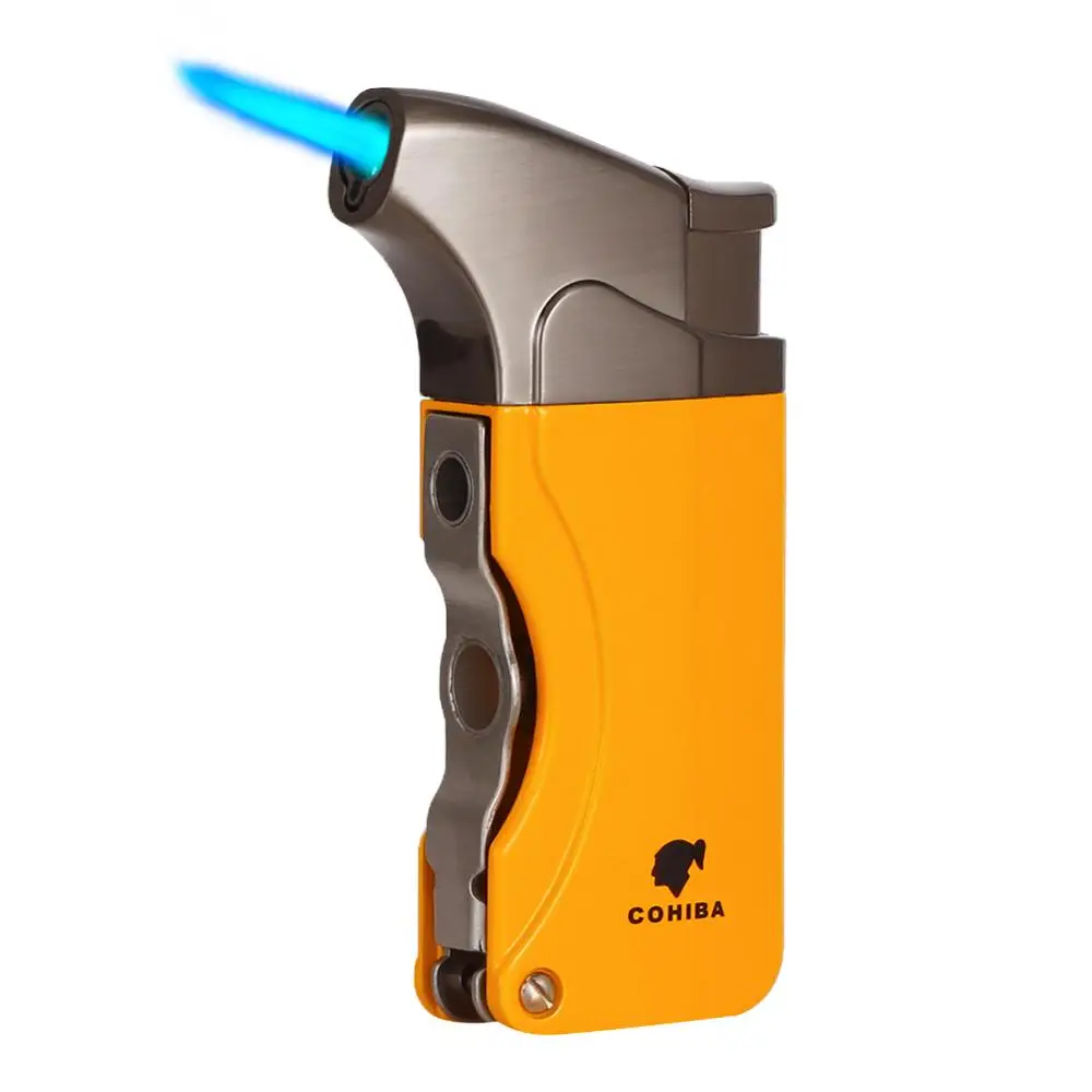 COHIBA 1 Torch Cigar Lighter Windproof Pocket Cakmak Portable Smoking Gas Lighters W/ Bulit-in 2 Cigar Punch No Gift Box
COHIBA 1 Torch Cigar Lighter Windproof Pocket Cakmak Portable Smoking Gas Lighters W/ Bulit-in 2 Cigar Punch No Gift Box