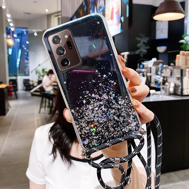 Luxury Bling Glitter Lanyard Silicone Phone Case For Samsung Galaxy S23 S22 S21 S20 FE S10 Note 20 10 Plus Ultra-thin Cover
Luxury Bling Glitter Lanyard Silicone Phone Case For Samsung Galaxy S23 S22 S21 S20 FE S10 Note 20 10 Plus Ultra-thin Cover