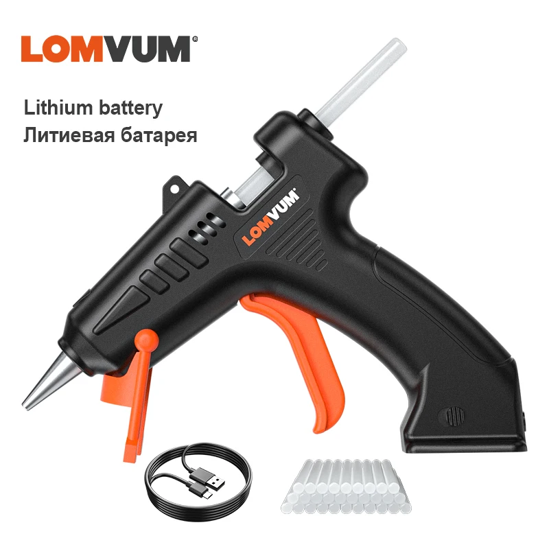 Клеевой пистолет LOMVUM USB с клеевым стержнем 4 2 в литиевый клеевой для детей