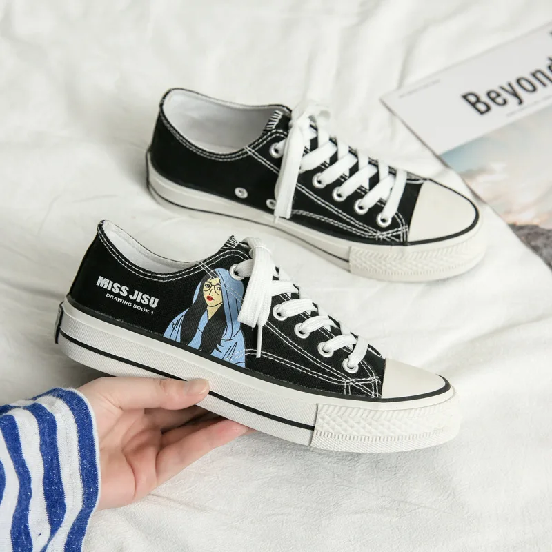 Hot Ins Canvas Shoes Female Graffiti New Student Board Shoes Lace-Up Low (1cm-3cm) Summer Women's Shoes
Hot Ins Canvas Shoes Female Graffiti New Student Board Shoes Lace-Up Low (1cm-3cm) Summer Women's Shoes