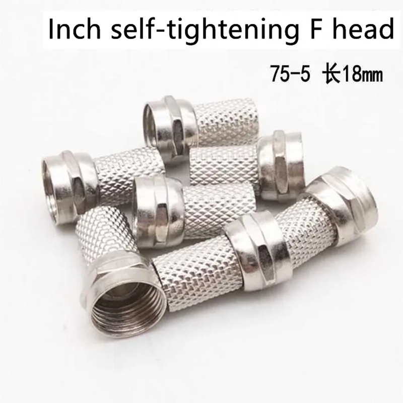 20PCS Inch Self-tightening F head RG60 Connected To Cable TV Set-top Box Threaded 75-5 Wire Connector Length 18mm Zinc Alloy Y1
20PCS Inch Self-tightening F head RG60 Connected To Cable TV Set-top Box Threaded 75-5 Wire Connector Length 18mm Zinc Alloy Y1