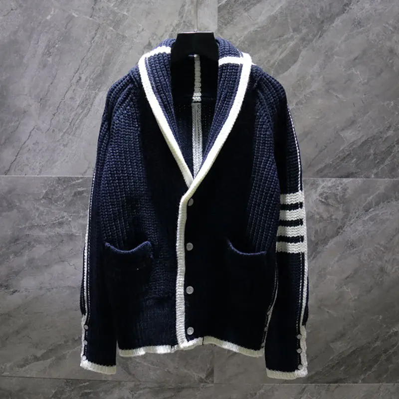 2021 Fashion TB Thom Brand Sweaters Women Slim Turn Down Collar Cardigans Clothing Striped Wool Solid Thick Winter Casual Coat
2021 Fashion TB Thom Brand Sweaters Women Slim Turn Down Collar Cardigans Clothing Striped Wool Solid Thick Winter Casual Coat