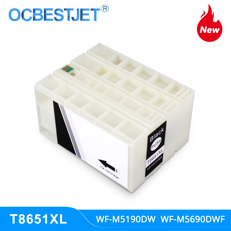 Черные совместимые чернила T8651 T8651XL большой емкости C13T865140, картридж с пигментными чернилами для Epson WF-M5191 WF-M5190 WF-M5690
Черные совместимые чернила T8651 T8651XL большой емкости C13T865140, картридж с пигментными чернилами для Epson WF-M5191 WF-M5190 WF-M5690