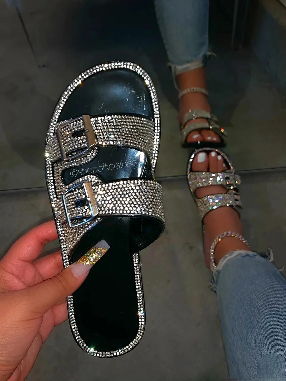 Summer Platform Sandals Women Bling Wedges Shoes Slip On Flat Handmade Rhinestones Slides Casual Shoes Sandalias Mujer 2021
Summer Platform Sandals Women Bling Wedges Shoes Slip On Flat Handmade Rhinestones Slides Casual Shoes Sandalias Mujer 2021