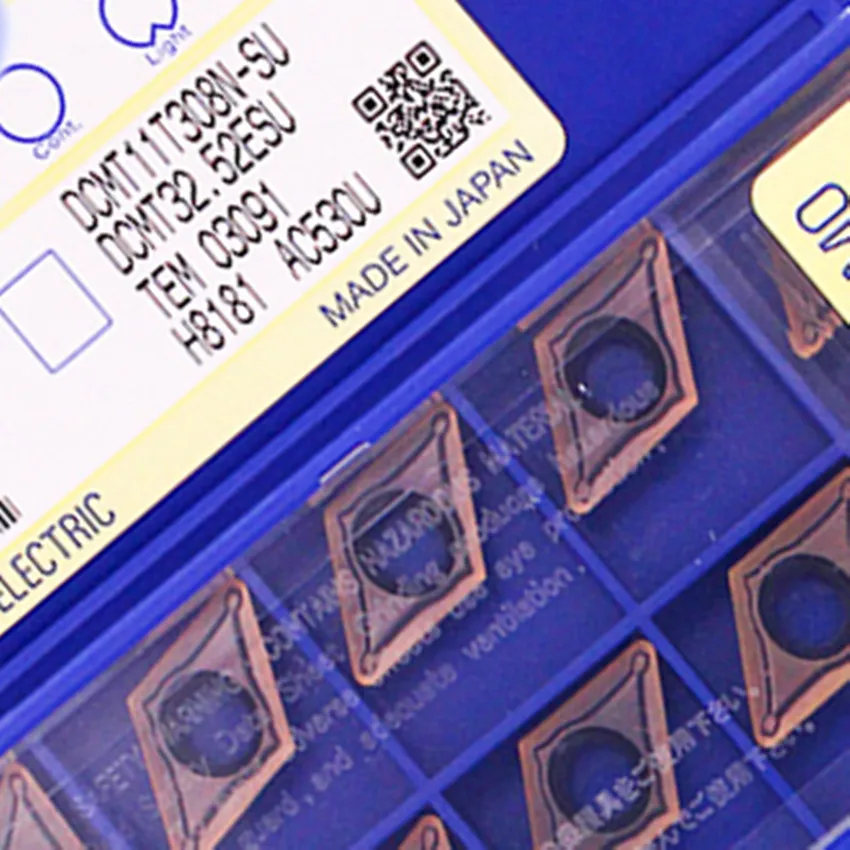 DCMT11T302N-SU AC530U/DCMT11T304N-SU AC530U/DCMT11T308N-SU AC530U DCMT32.50.5 DCMT32.51 DCMT32.52 CNC carbide inserts 10PCS/BOX
DCMT11T302N-SU AC530U/DCMT11T304N-SU AC530U/DCMT11T308N-SU AC530U DCMT32.50.5 DCMT32.51 DCMT32.52 CNC carbide inserts 10PCS/BOX