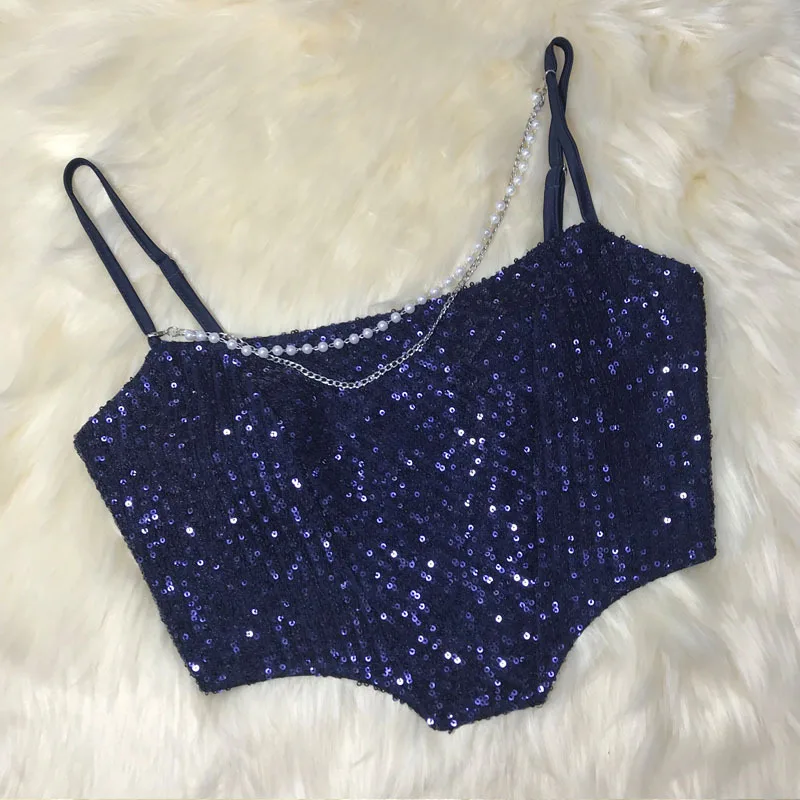 Women's Summer Sequins Glitter Crop Tops Camis Backless Zipper Chain Camisole Sexy Club Party Wear BlingBling Croptop Camisole
Women's Summer Sequins Glitter Crop Tops Camis Backless Zipper Chain Camisole Sexy Club Party Wear BlingBling Croptop Camisole