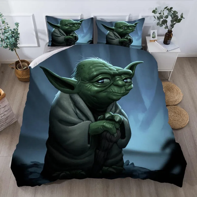 Disney 3D Star Wars Baby Yoda European Home Textile Bedding Set Polyester Single Double King Bedlinen Duvet Cover Pillowcase
Disney 3D Star Wars Baby Yoda European Home Textile Bedding Set Polyester Single Double King Bedlinen Duvet Cover Pillowcase