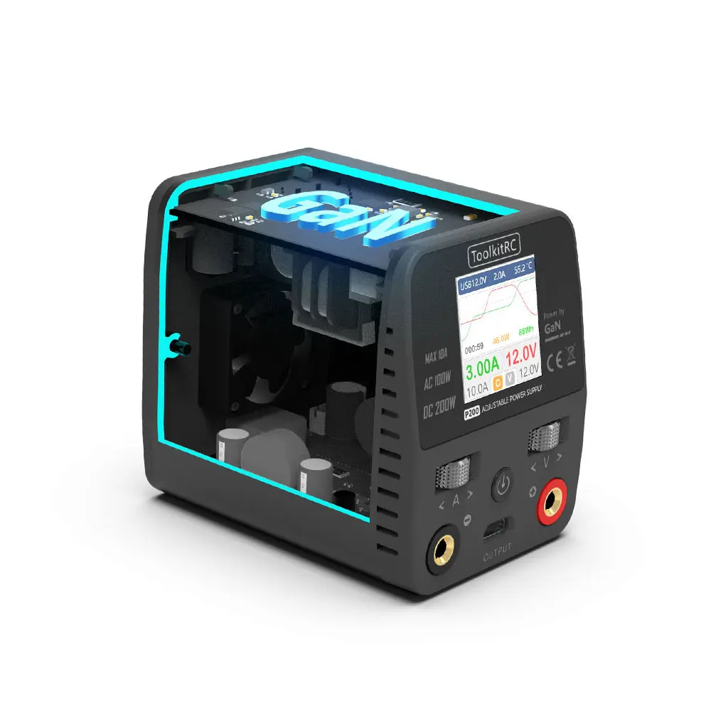 ToolkitRC P200 Mini 30V AC100W DC200W 10A GaN USB выход Регулируемый Настольный мини источник питания для радиоуправляемых моделей Игрушек Lipo батарея
ToolkitRC P200 Mini 30V AC100W DC200W 10A GaN USB выход Регулируемый Настольный мини источник питания для радиоуправляемых моделей Игрушек Lipo батарея