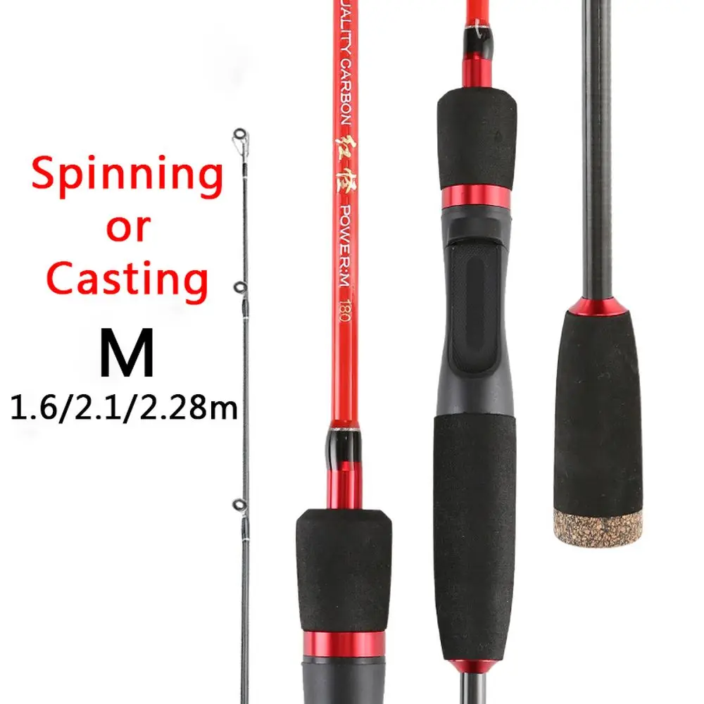 2 Sections Carbon Fiber Spinning/Casting Fishing Rod Lure 7-25g Travel Ultra Light 1.6/2.1/2.28m Baitcasting Fishing Rod Power M
2 Sections Carbon Fiber Spinning/Casting Fishing Rod Lure 7-25g Travel Ultra Light 1.6/2.1/2.28m Baitcasting Fishing Rod Power M