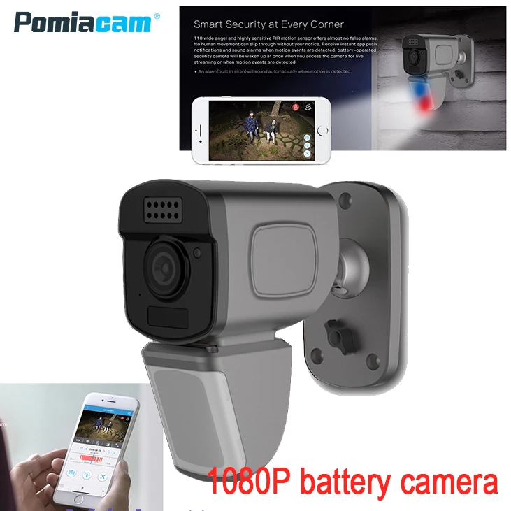 100% безпроводная батарея WiFi камера 1080P 2MP HD наружная внутренняя безопасность IP