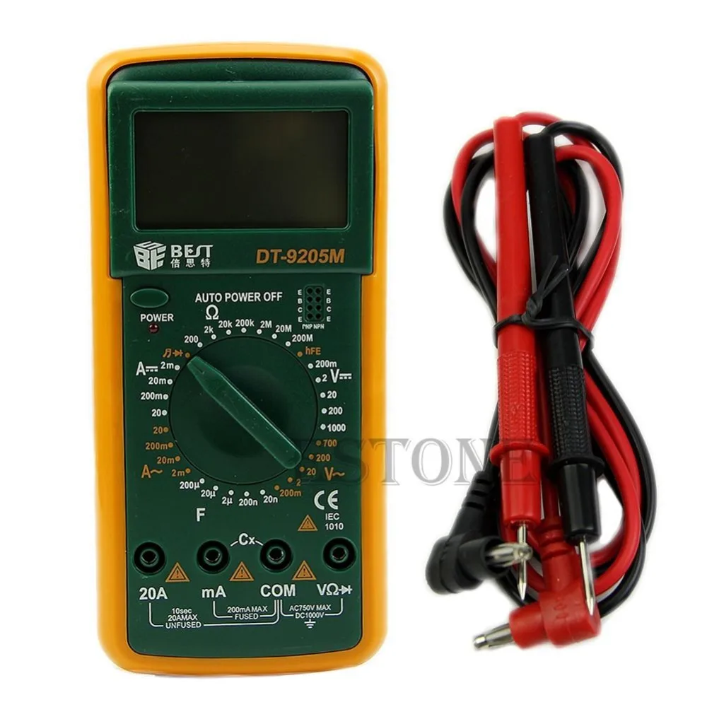 OOTDTY DT9205M Digital Voltmeter Multimeter Ohmmeter Ammeter Capacitance Tester LCD New
OOTDTY DT9205M Digital Voltmeter Multimeter Ohmmeter Ammeter Capacitance Tester LCD New