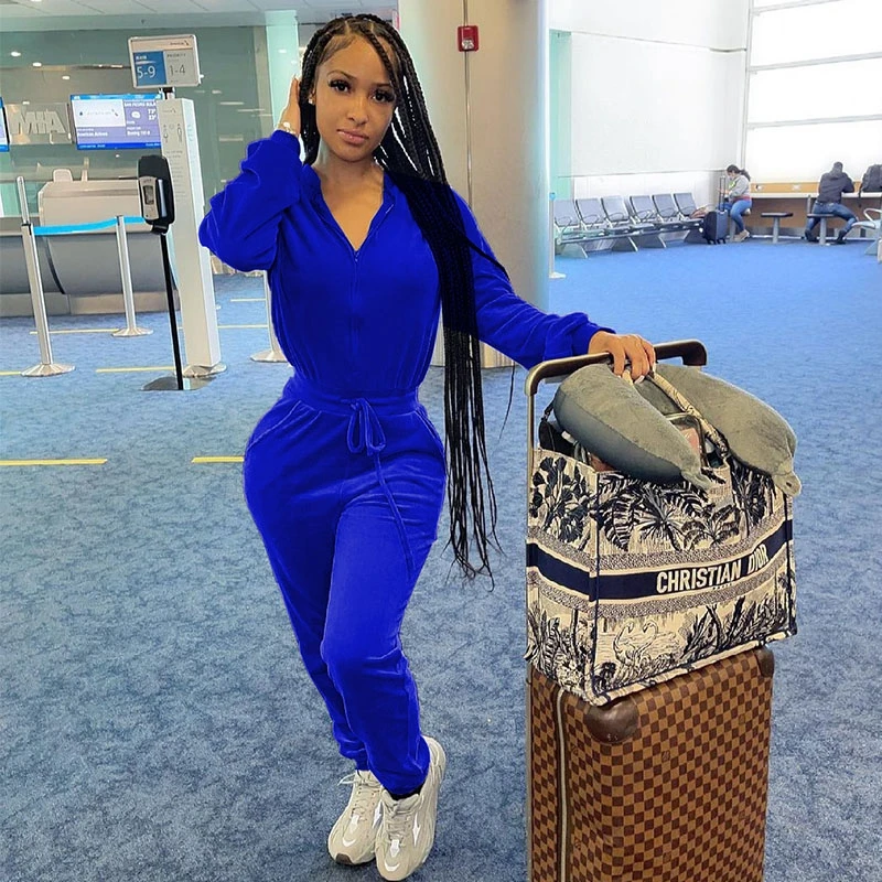 Lace Up Velvet Jumpsuit Long Sleeve Fitness Pants Fall Clothing for Women Elegant Birthday Party One Piece Club Outfits
Lace Up Velvet Jumpsuit Long Sleeve Fitness Pants Fall Clothing for Women Elegant Birthday Party One Piece Club Outfits