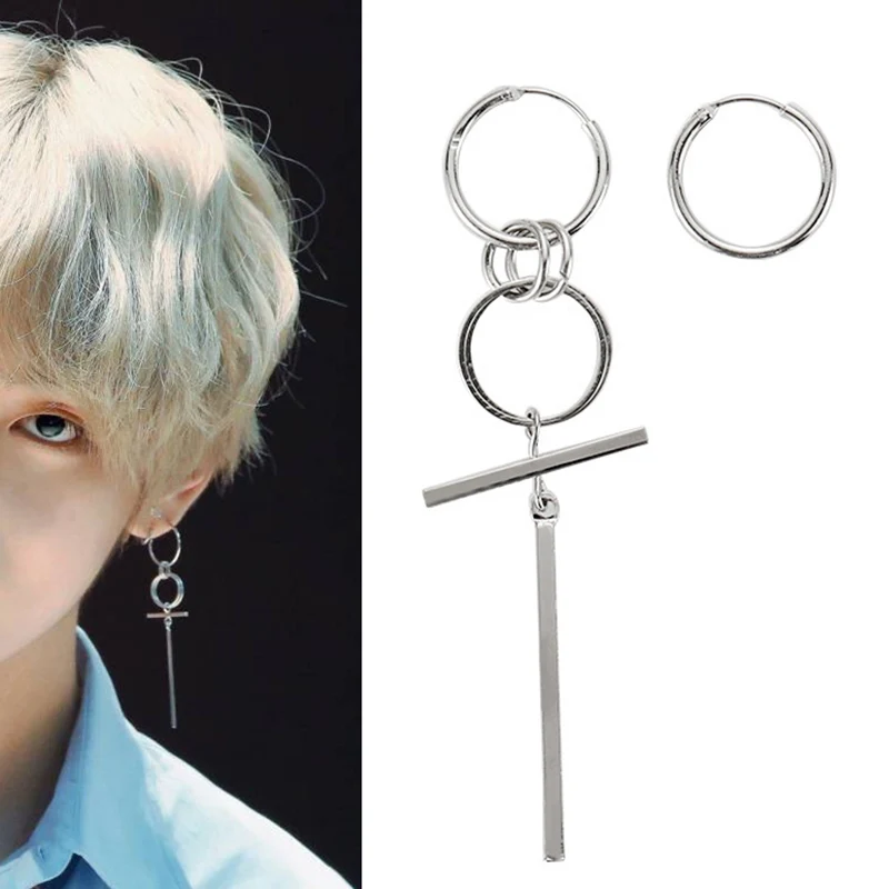 1 Pair Earrings Bangtan Boys Stud Doulbe Ring Chain Earrings Korea punk Jewelry Accessories Mens Womens Gift Hot Sale TY66
1 Pair Earrings Bangtan Boys Stud Doulbe Ring Chain Earrings Korea punk Jewelry Accessories Mens Womens Gift Hot Sale TY66