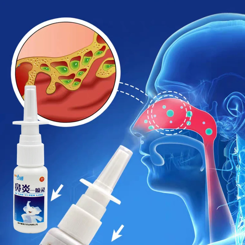ZB Китайский травяной носовой спрей лечение ринит Sinusitis для носа Храп медицина 20