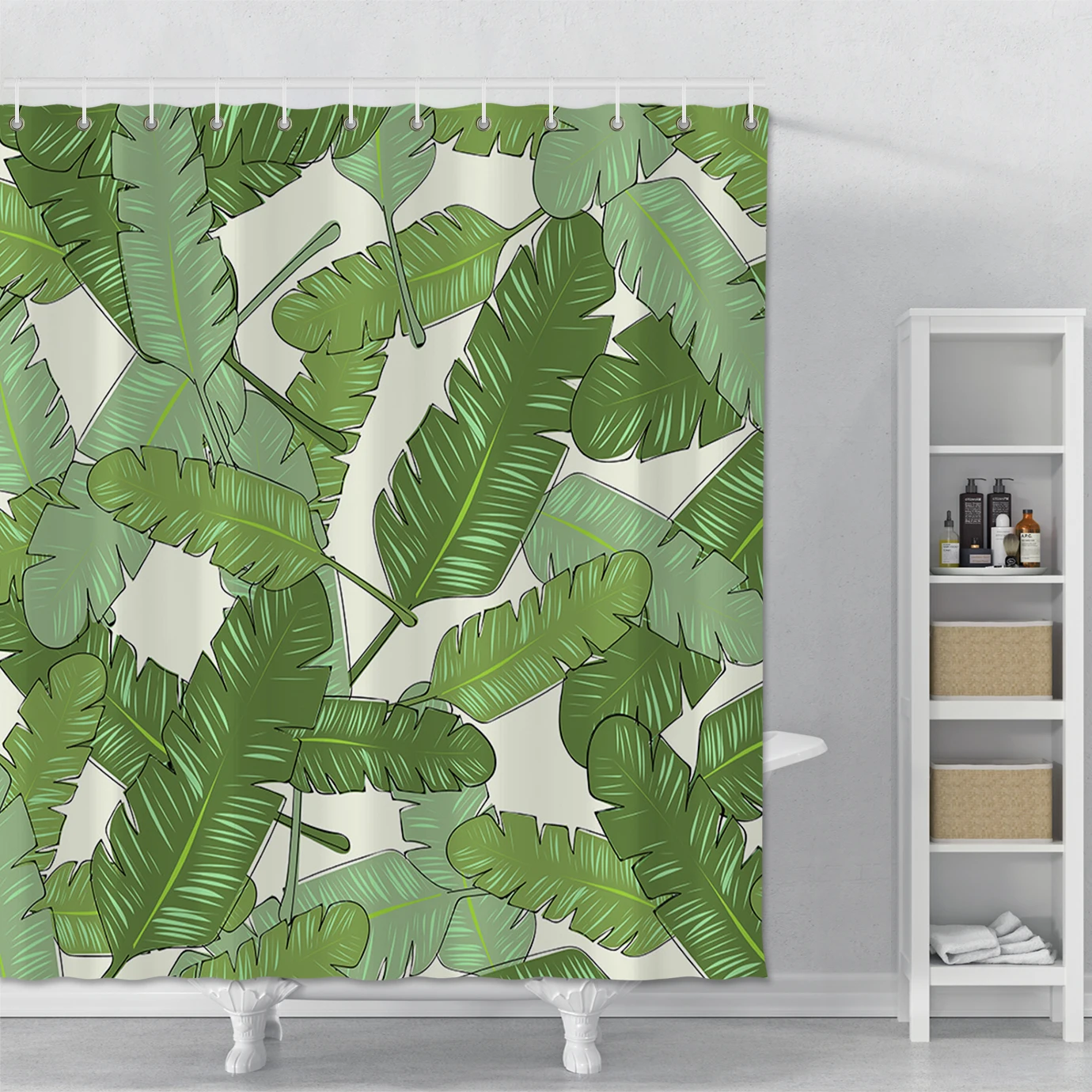 Green Leaves Printed Shower Curtain Bathroom Waterproof Shower Curtain Polyester Fabric Bathroom Curtain With Hooks Home Decor
Green Leaves Printed Shower Curtain Bathroom Waterproof Shower Curtain Polyester Fabric Bathroom Curtain With Hooks Home Decor