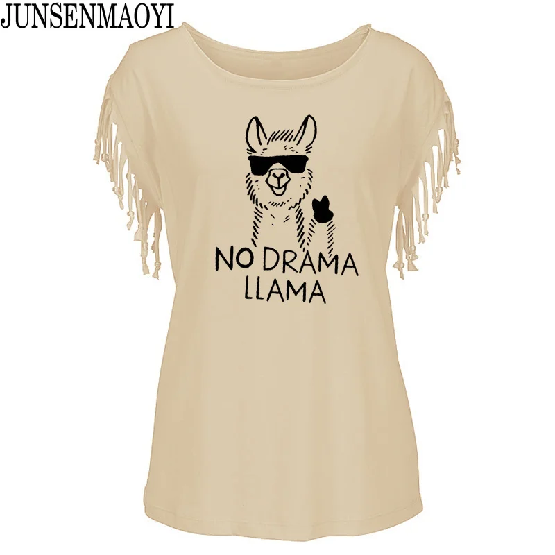 New Women Funny Animal Print Cotton T-Shirt Summer O Neck Short Sleeve Tassel Casual Cute Alpaca Graphic Female Tee Tops
New Women Funny Animal Print Cotton T-Shirt Summer O Neck Short Sleeve Tassel Casual Cute Alpaca Graphic Female Tee Tops