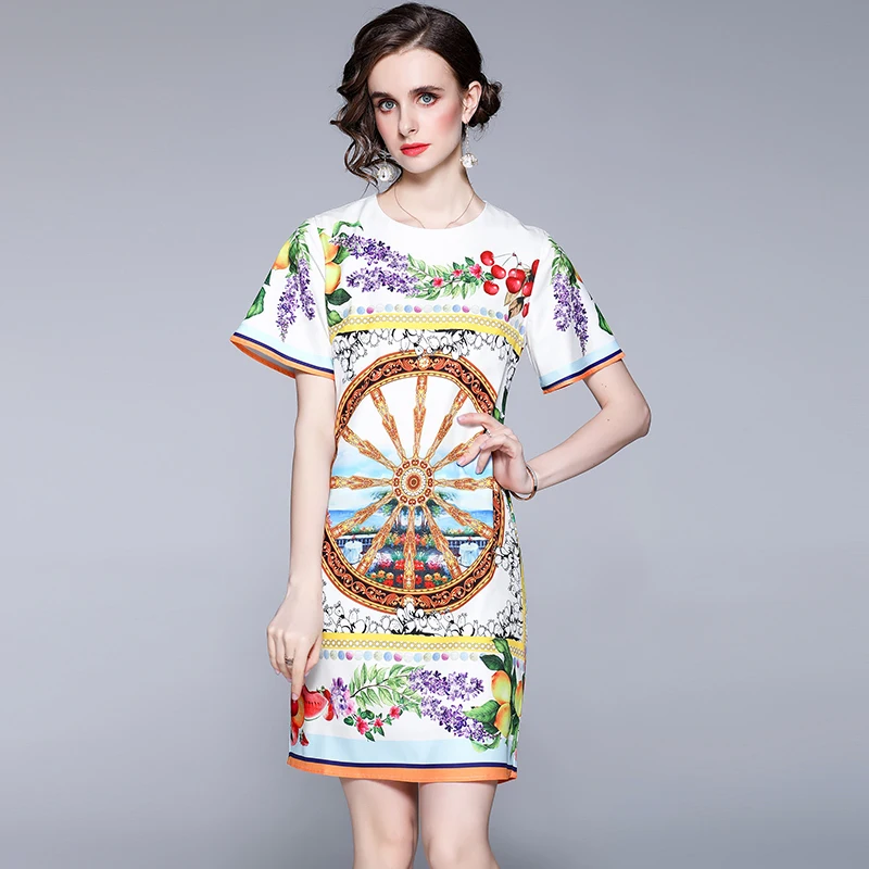 2022 Women's Summer Dress French Court Style Round Neck Print Short Dress New Female Short-sleeved Dresses X475
2022 Women's Summer Dress French Court Style Round Neck Print Short Dress New Female Short-sleeved Dresses X475