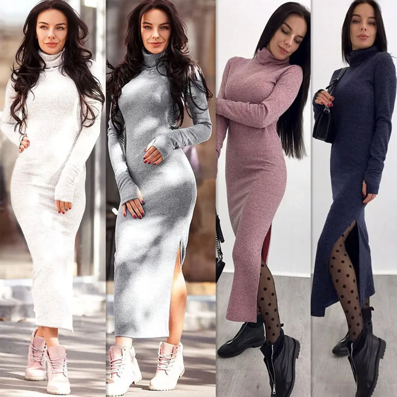 Autumn Knitted Bodycon Maxi Dress Casual Sexy V Neck Long Sleeve Women Elegant Winter Slim Fashion Long Dresses Thin Dress 2021
Autumn Knitted Bodycon Maxi Dress Casual Sexy V Neck Long Sleeve Women Elegant Winter Slim Fashion Long Dresses Thin Dress 2021