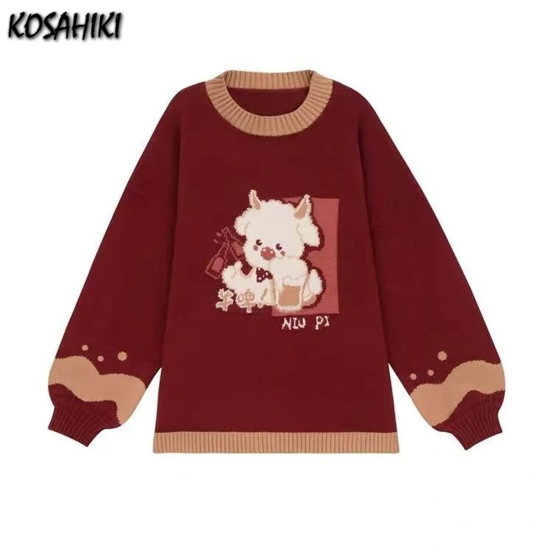 KOSAHIKI Sweater Women Autumn Cartoon Knitted Kawaii Clothes Coat Harajuku Japanese Style Pullover Jumper Pull Autumn Tops
KOSAHIKI Sweater Women Autumn Cartoon Knitted Kawaii Clothes Coat Harajuku Japanese Style Pullover Jumper Pull Autumn Tops