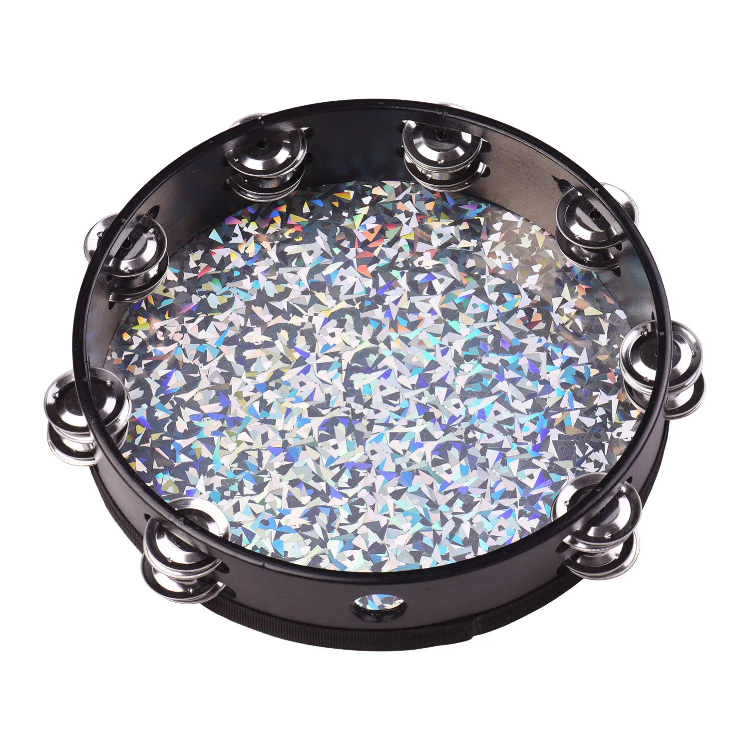 8/10 Inch Wooden Radiant Tambourine Handbell Hand Drum with Double Rows Jingles Reflective Drum Head Toy for Kids Dancing Party
8/10 Inch Wooden Radiant Tambourine Handbell Hand Drum with Double Rows Jingles Reflective Drum Head Toy for Kids Dancing Party