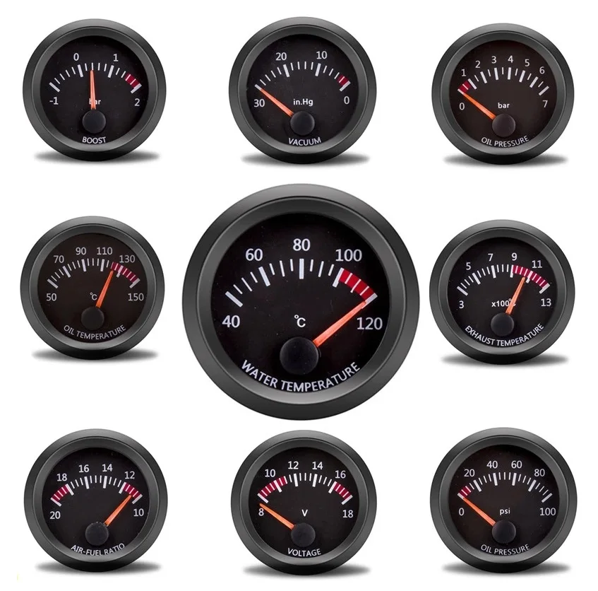 Universal 12V 2" 52mm Car Motorcycle Meter Water Oil Temperature Exhaust Temp Air Fuel Ratio Oil Pressure Voltage Boost Gauges
Universal 12V 2" 52mm Car Motorcycle Meter Water Oil Temperature Exhaust Temp Air Fuel Ratio Oil Pressure Voltage Boost Gauges