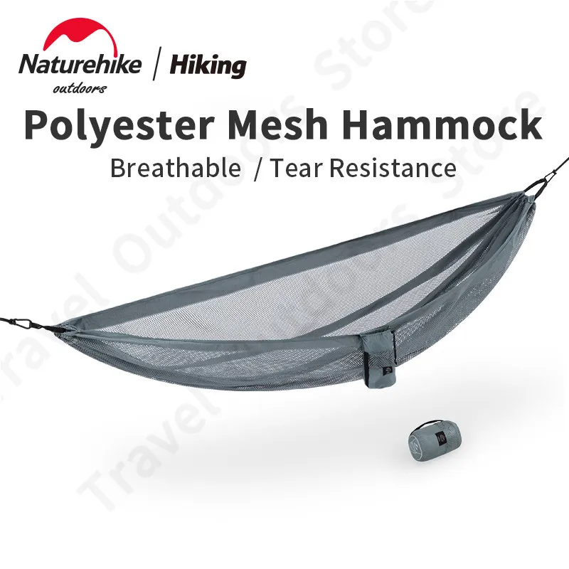 

Naturehike DC-C02 COBWEB Открытый Кемпинг гамак 1-2 человек ледяная дышащая сетка 800 г/900 г Сверхлегкий подшипник вес 200 кг