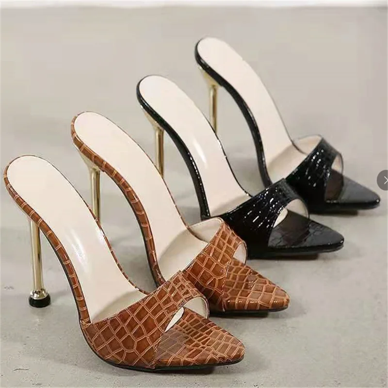Women Slippers Snake Print Strappy Mule High Heels Slippers Open Toe Sandals Flip Flops Pointed Toe Slides Party Shoes Woman
Women Slippers Snake Print Strappy Mule High Heels Slippers Open Toe Sandals Flip Flops Pointed Toe Slides Party Shoes Woman