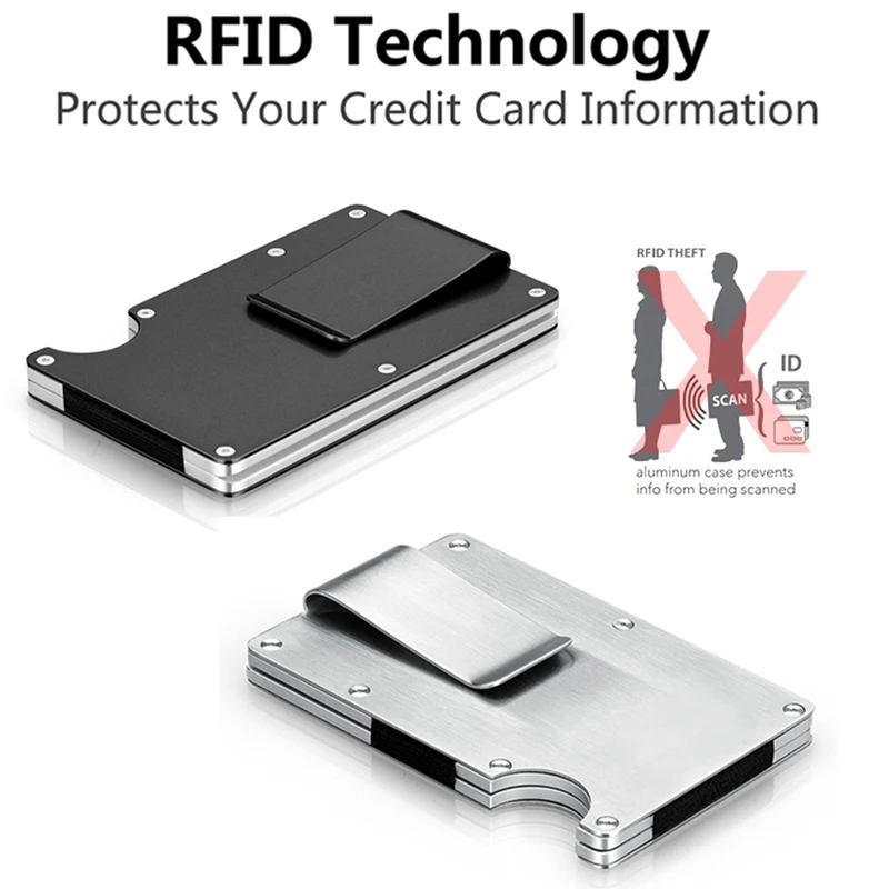 Business Fashion Metal Credit Card Holder Money Clip RFID Blocking Slim Wallet Minimalist Safe Credit ID Card Holder for Men
Business Fashion Metal Credit Card Holder Money Clip RFID Blocking Slim Wallet Minimalist Safe Credit ID Card Holder for Men