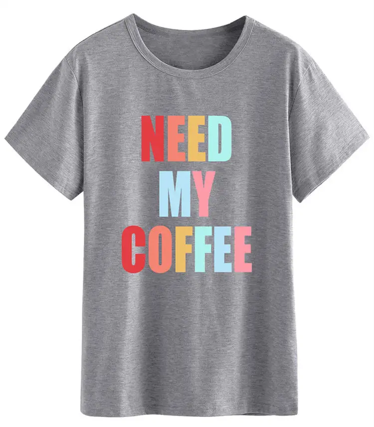 Женский хипстер NEED MY COFFEE топ с вырезом лодочкой и коротким рукавом Повседневная
