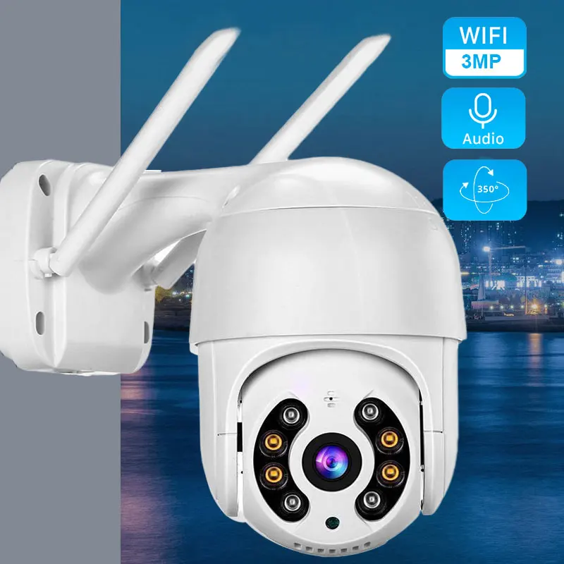 IP камера видеонаблюдения H.265 + 3 Мп Беспроводная с поддержкой Wi Fi|Камеры