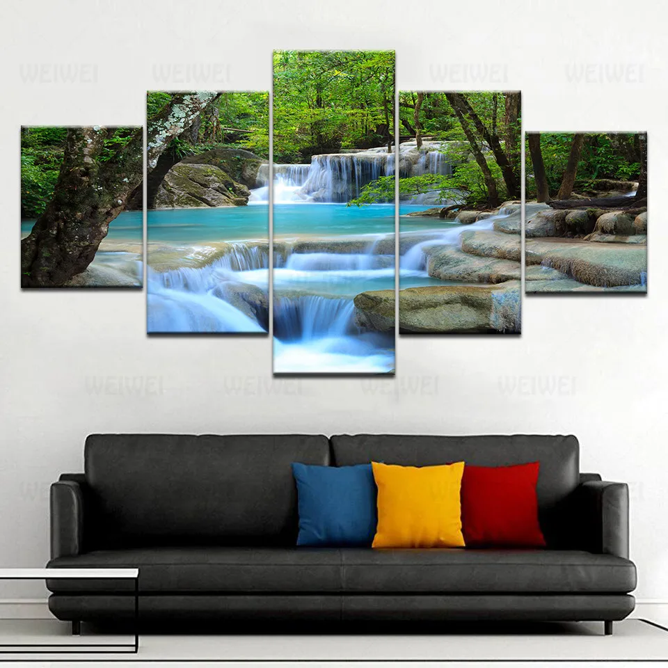 HD Prints Canvas Posters Home Decor 5 Pieces Natural Waterfall Paintings Wall Art Scenery Pictures Modular Living Room Framework
HD Prints Canvas Posters Home Decor 5 Pieces Natural Waterfall Paintings Wall Art Scenery Pictures Modular Living Room Framework
