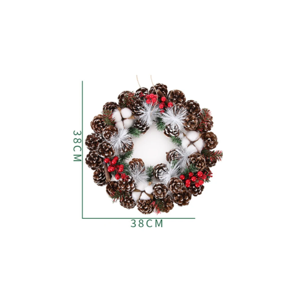 

Christmas Decoration Wreath Pine Cone Hanging Ornament Garland Xmas Wreath Party Decor Christmas Ornaments Rustic Home Deco