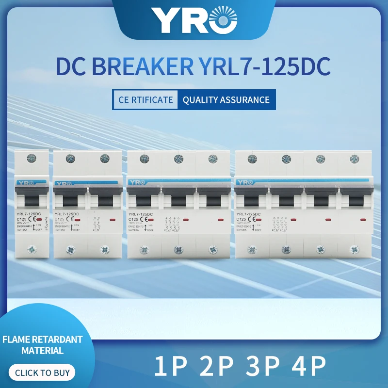 1P 2P 3P 4P DC Solar Mini Circuit Breaker 80A 100A 125A для фотоэлектрической системы - купить по выгодной