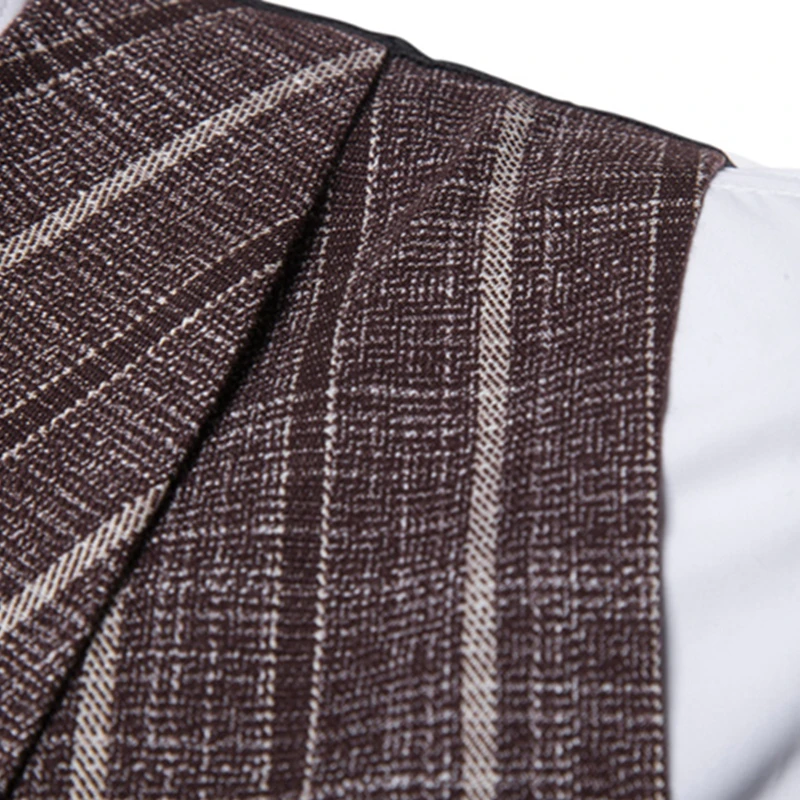 Mens Stripe Plaid Formal Blazer Vests Casual Double Breasted V-neck Fashion S-2XL Male England Style Casual Vests EUR Size 
Mens Stripe Plaid Formal Blazer Vests Casual Double Breasted V-neck Fashion S-2XL Male England Style Casual Vests EUR Size