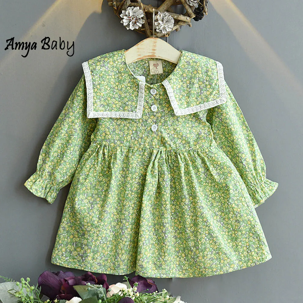 Long Sleeve Princess Dress For Girls Floral Sailor Collar Spring Autumn Casual Boutique Kids Clothing New Arrival
Long Sleeve Princess Dress For Girls Floral Sailor Collar Spring Autumn Casual Boutique Kids Clothing New Arrival