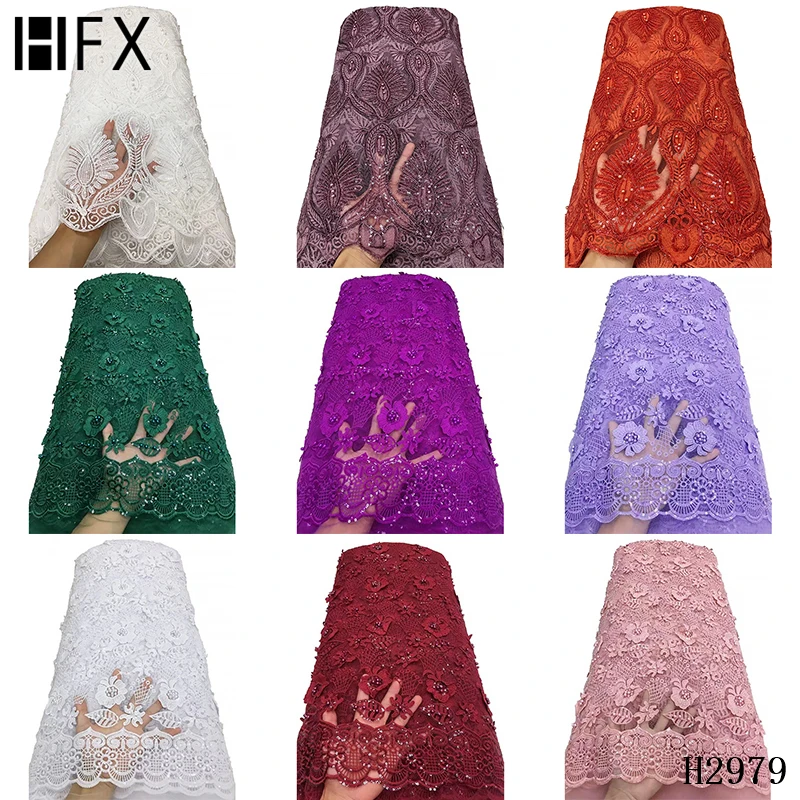 HFX Nigerian Lace Fabric 2019 High Quality violet french Lace Wedding dress African With Bead Nigerian sequins Lace Fabric H2979
HFX Nigerian Lace Fabric 2019 High Quality violet french Lace Wedding dress African With Bead Nigerian sequins Lace Fabric H2979