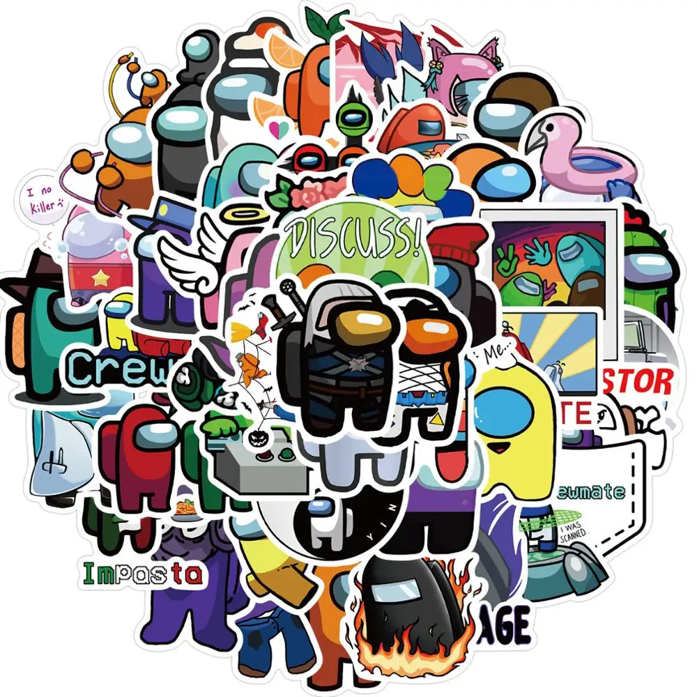 10/30/50 Pcs Pack Among us Hot Game Graffiti Stickers For Laptop Notebook Skateboard Computer Luggage Decal kid Sticker toys
10/30/50 Pcs Pack Among us Hot Game Graffiti Stickers For Laptop Notebook Skateboard Computer Luggage Decal kid Sticker toys