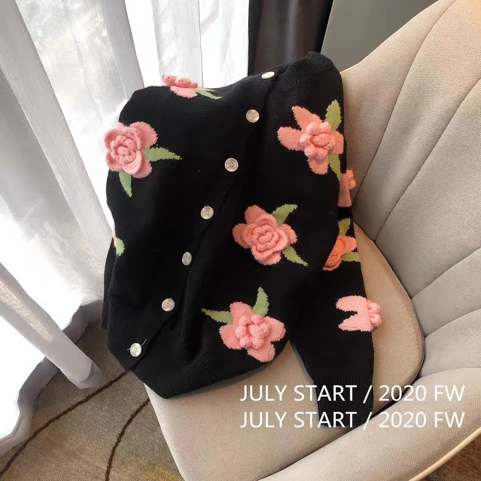 French retro port style heavy industry three-dimensional flower decoration thickened outer wearing knitted sweater coat
French retro port style heavy industry three-dimensional flower decoration thickened outer wearing knitted sweater coat