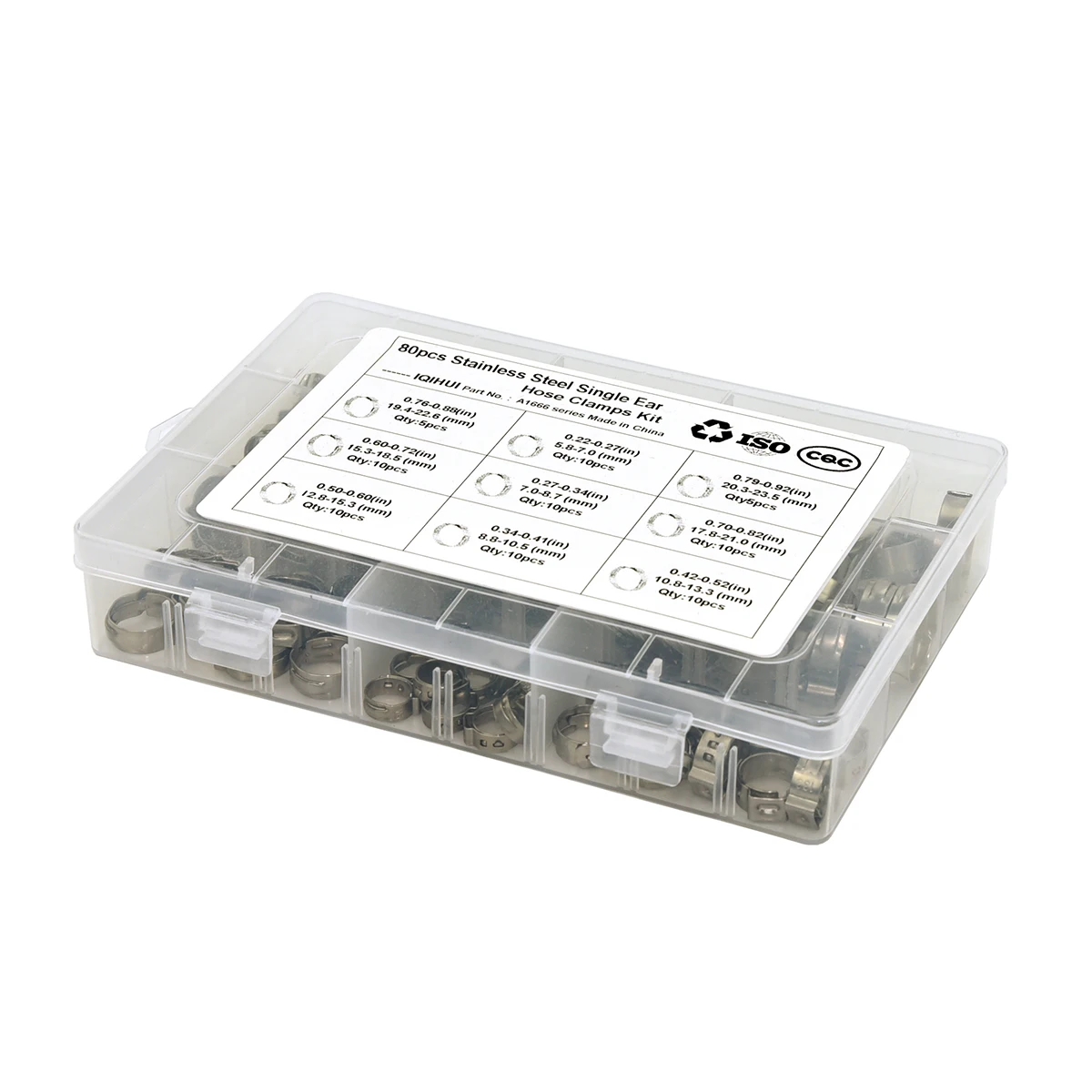 80PCS Stainless Steel Single Ear Endless Clamp 19.4-53 Mm Ottike Hose Clamp Rubber Tube Clamp Car Tubing Hoop Clamp
80PCS Stainless Steel Single Ear Endless Clamp 19.4-53 Mm Ottike Hose Clamp Rubber Tube Clamp Car Tubing Hoop Clamp