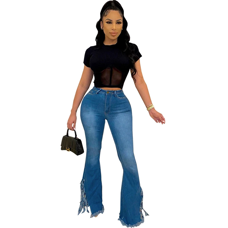 Woman Chic Bell Denim Jeans High Waisted Elastic Denim Pants Woman Blue Korean Style Clothes Streetwear Flare Jeans Female
Woman Chic Bell Denim Jeans High Waisted Elastic Denim Pants Woman Blue Korean Style Clothes Streetwear Flare Jeans Female