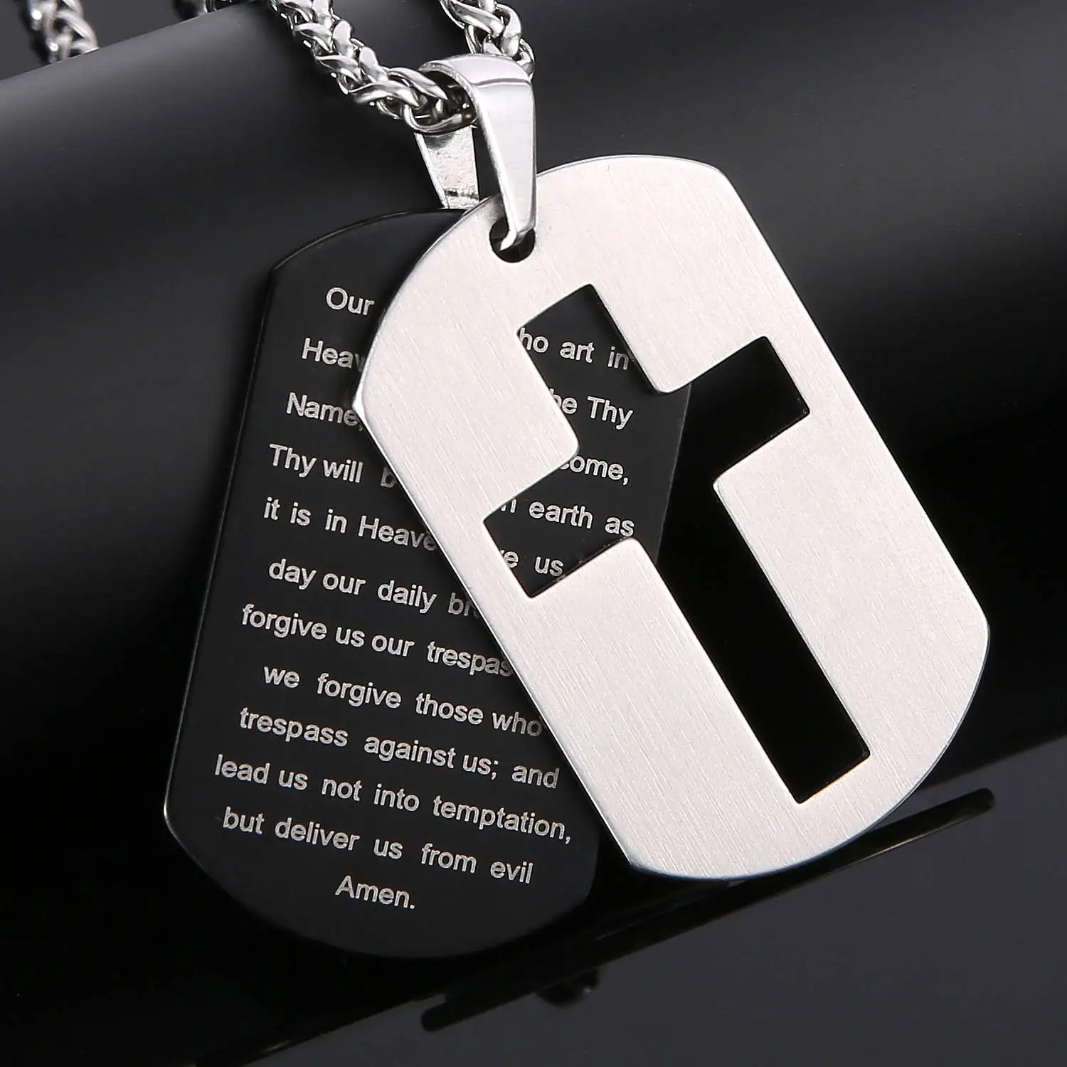 Men's Christian Cross Stainless Steel Titanium Steel Pendant Necklace Worship Prayer Believers Fashion Jewelry 
Men's Christian Cross Stainless Steel Titanium Steel Pendant Necklace Worship Prayer Believers Fashion Jewelry