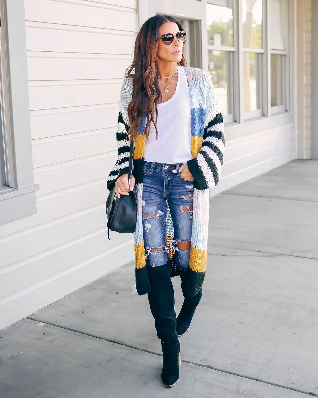 2021 Knitted Women's Coarse Woolen Stripe Contrast Color Stitching Loose Casual All-match Sweater Cardigan Jacket
2021 Knitted Women's Coarse Woolen Stripe Contrast Color Stitching Loose Casual All-match Sweater Cardigan Jacket