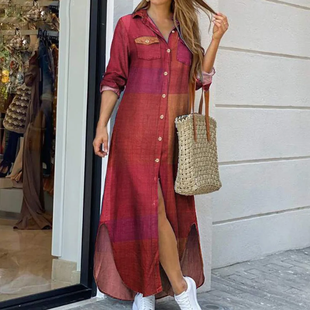 Elegant Letter Print Women Long Dress 2020 Spring Summer Long Sleeve Maxi Dress Casual Female Button Split Party Dress Vestidos
Elegant Letter Print Women Long Dress 2020 Spring Summer Long Sleeve Maxi Dress Casual Female Button Split Party Dress Vestidos