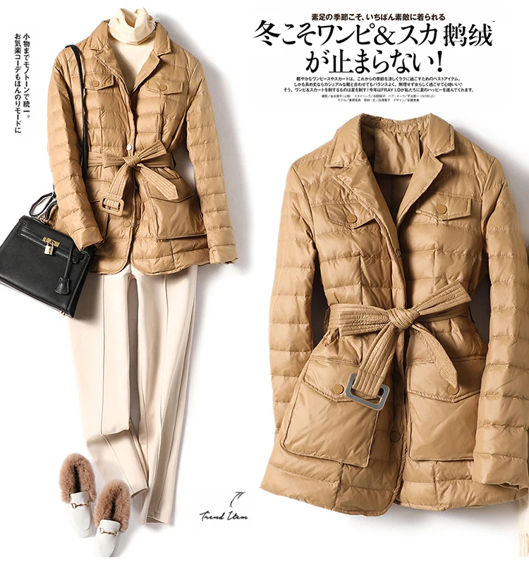 Lightweight Down Jacket Women's 2020 Winter New Popular Fashion Slim 90% White Duck Down Jacket Thin Single Breasted
Lightweight Down Jacket Women's 2020 Winter New Popular Fashion Slim 90% White Duck Down Jacket Thin Single Breasted
