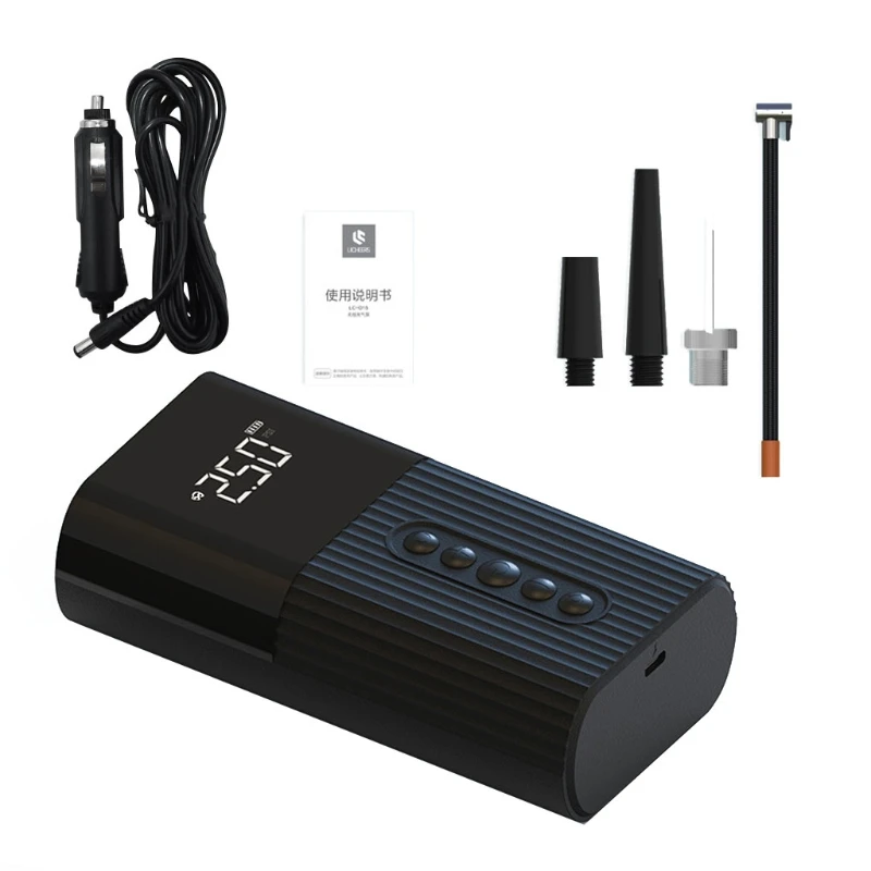 Portable Mini Air Pump Multi-function Vehicle-mounted Digital Display Tire Inflator Compressor Tire Pressure Monitoring
Portable Mini Air Pump Multi-function Vehicle-mounted Digital Display Tire Inflator Compressor Tire Pressure Monitoring