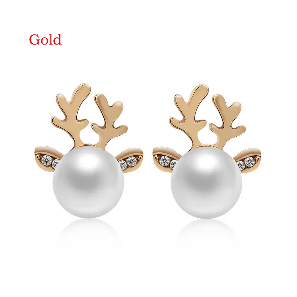 OPPOHERE 1 Pair Imitation Pearl Deer Head Styling Earrings Metal Antlers Handmade Female Girl Jewelry
OPPOHERE 1 Pair Imitation Pearl Deer Head Styling Earrings Metal Antlers Handmade Female Girl Jewelry